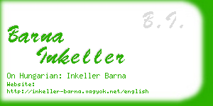 barna inkeller business card